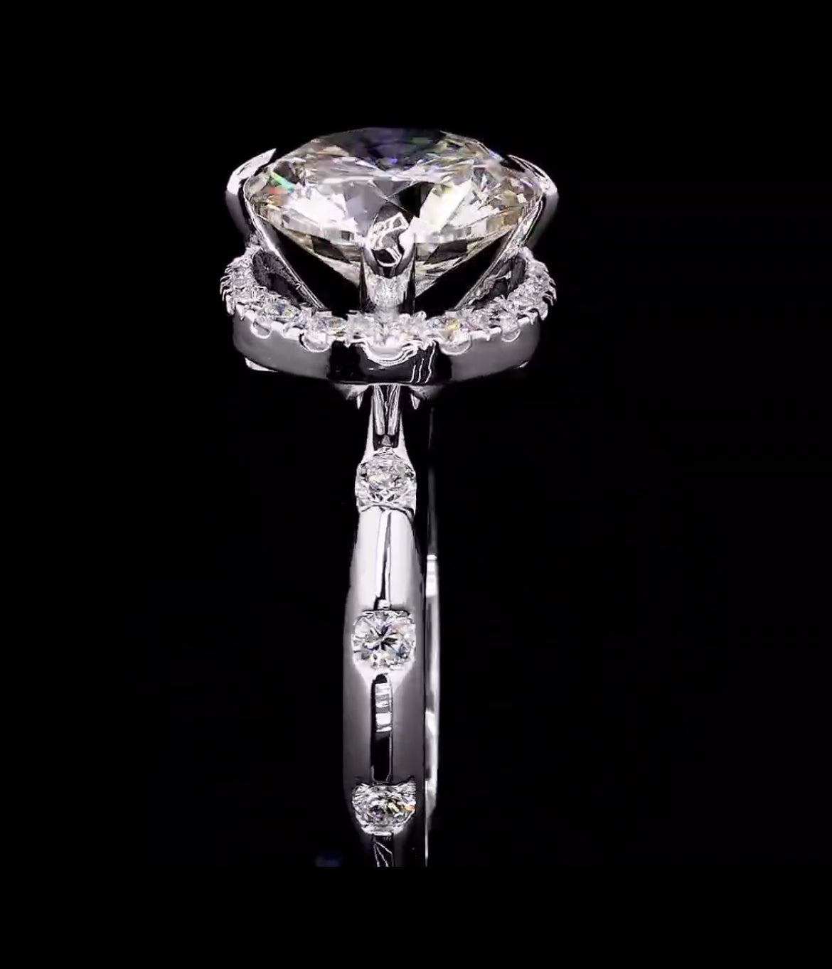 Moissanite Diamond Ring in 925 Sterling Silver | Elegant Sparkling Statement Ring for Women