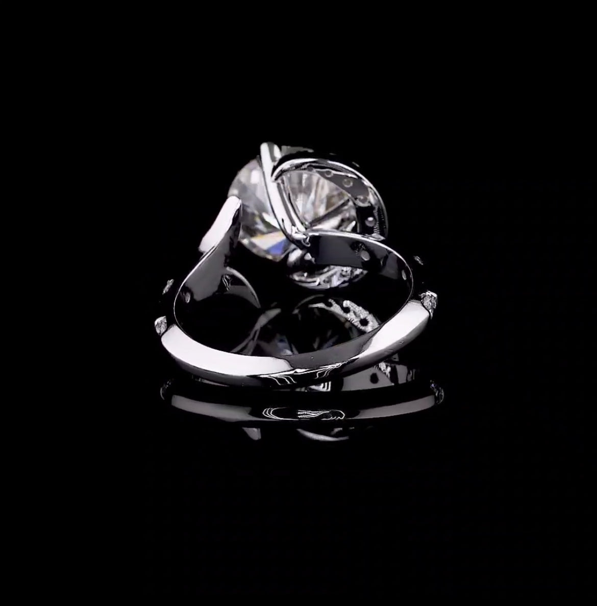 Moissanite Diamond Ring in 925 Sterling Silver | Elegant Sparkling Statement Ring for Women