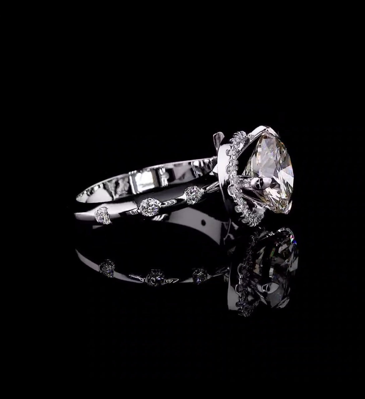 Moissanite Diamond Ring in 925 Sterling Silver | Elegant Sparkling Statement Ring for Women