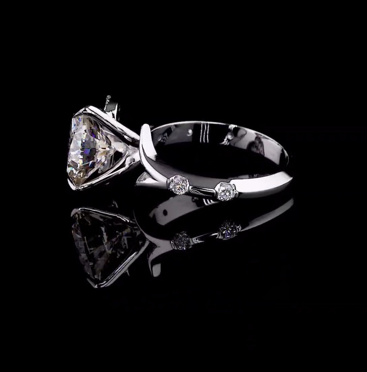 Moissanite Diamond Ring in 925 Sterling Silver | Elegant Sparkling Statement Ring for Women