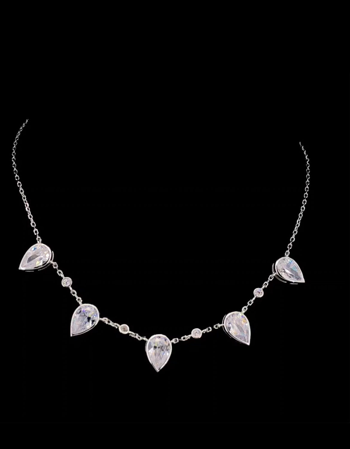 Moissanite Diamond Necklace in 925 Sterling Silver | Elegant Necklace for Women