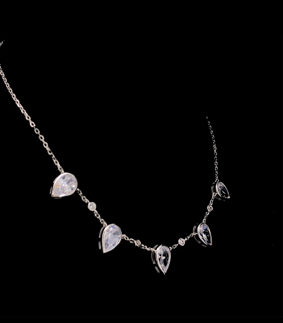Moissanite Diamond Necklace in 925 Sterling Silver | Elegant Necklace for Women