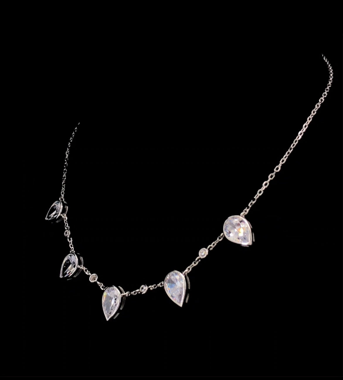 Moissanite Diamond Necklace in 925 Sterling Silver | Elegant Necklace for Women
