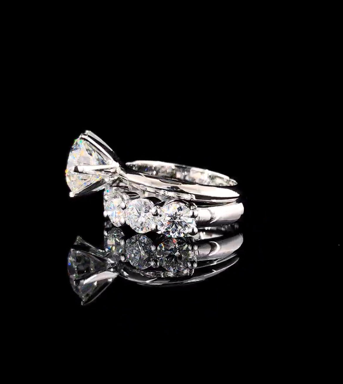 925 Sterling Silver Moissanite Ring | Sparkling Diamond Look Ring for Women