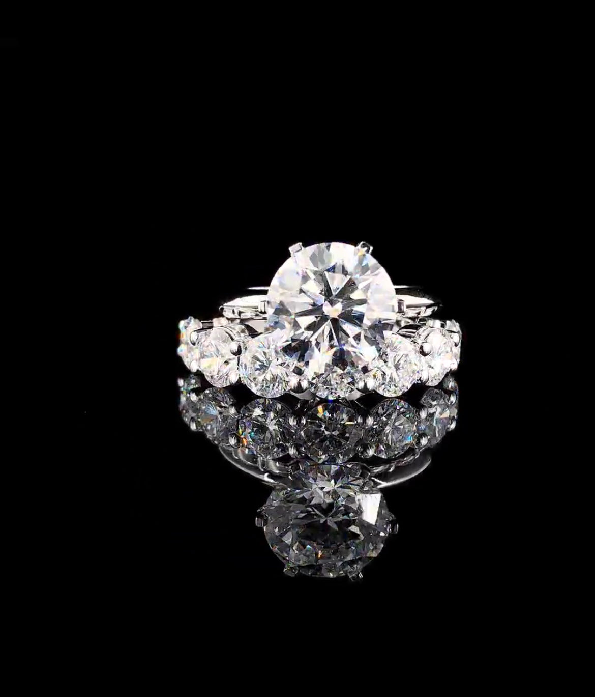 925 Sterling Silver Moissanite Ring | Sparkling Diamond Look Ring for Women