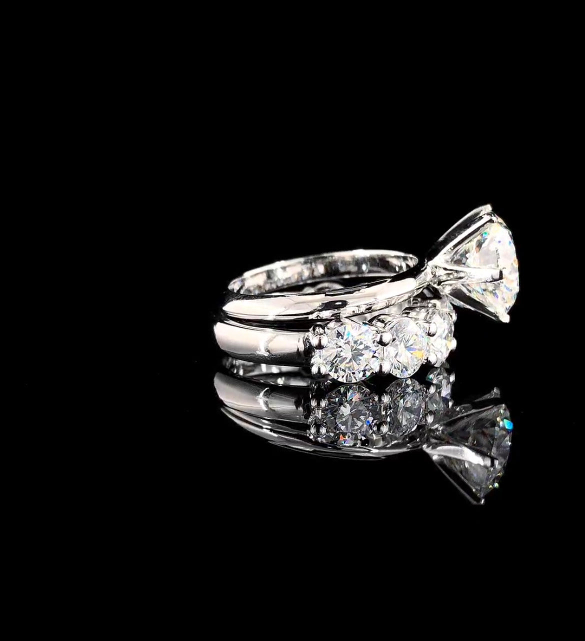 925 Sterling Silver Moissanite Ring | Sparkling Diamond Look Ring for Women