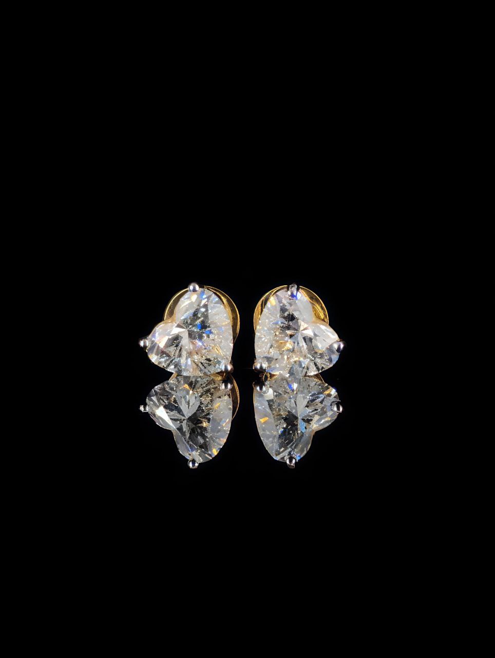 18K Gold Plated Moissanite Earrings | 925 Sterling Silver Diamond Studs for Women
