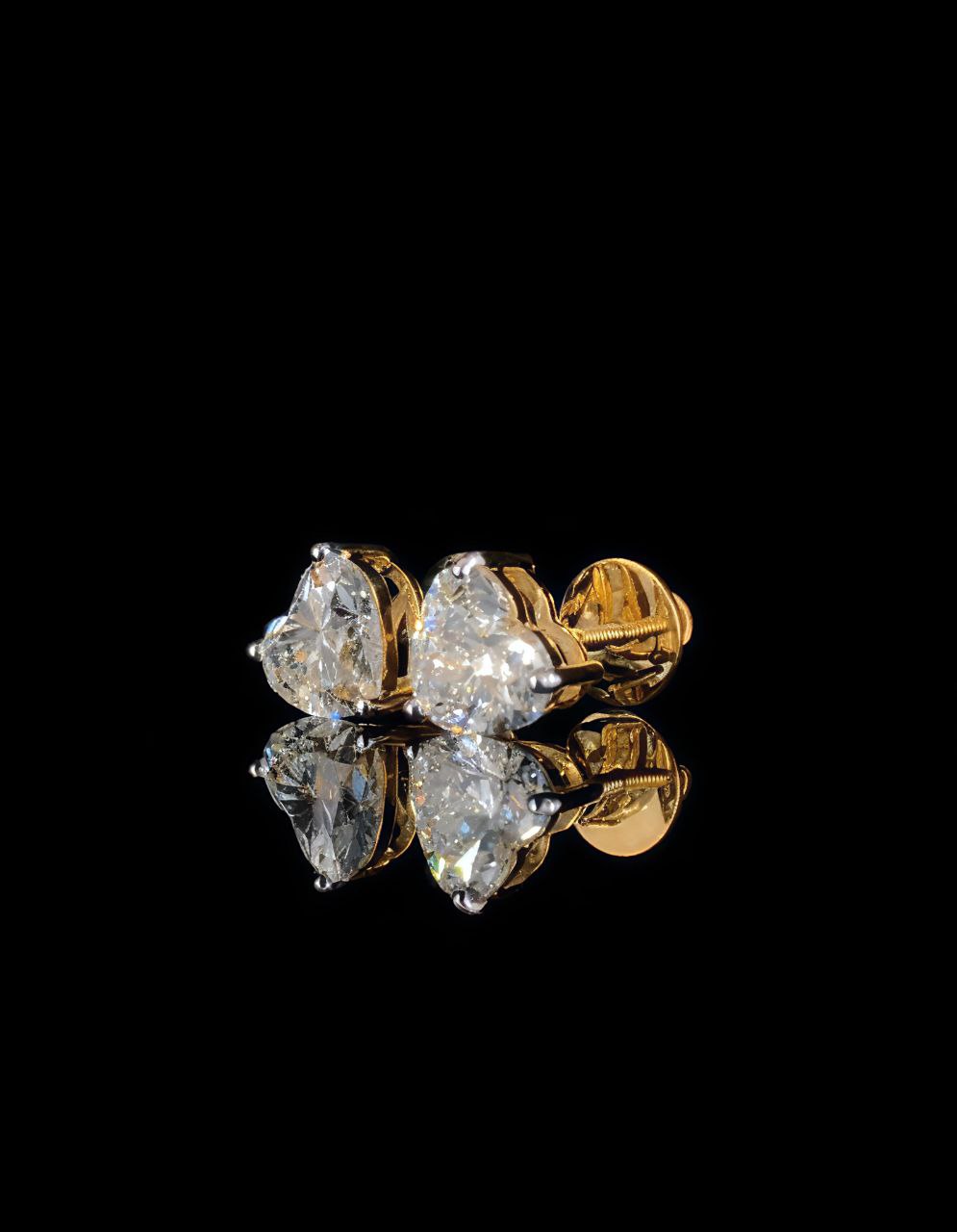 18K Gold Plated Moissanite Earrings | 925 Sterling Silver Diamond Studs for Women