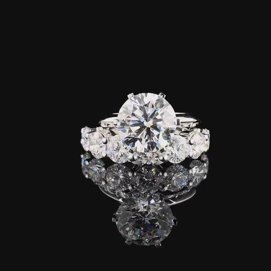 925 Sterling Silver Moissanite Ring | Sparkling Diamond Look Ring for Women